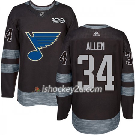 Mænd NHL St. Louis Blues Trøje Jake Allen 34 1917-2017 100th Anniversary Adidas Sort Authentic Mænd NHL St. Louis Blues Trøje Jake Allen 34 1917-2017 100th Anniversary Adidas Sort Authentic